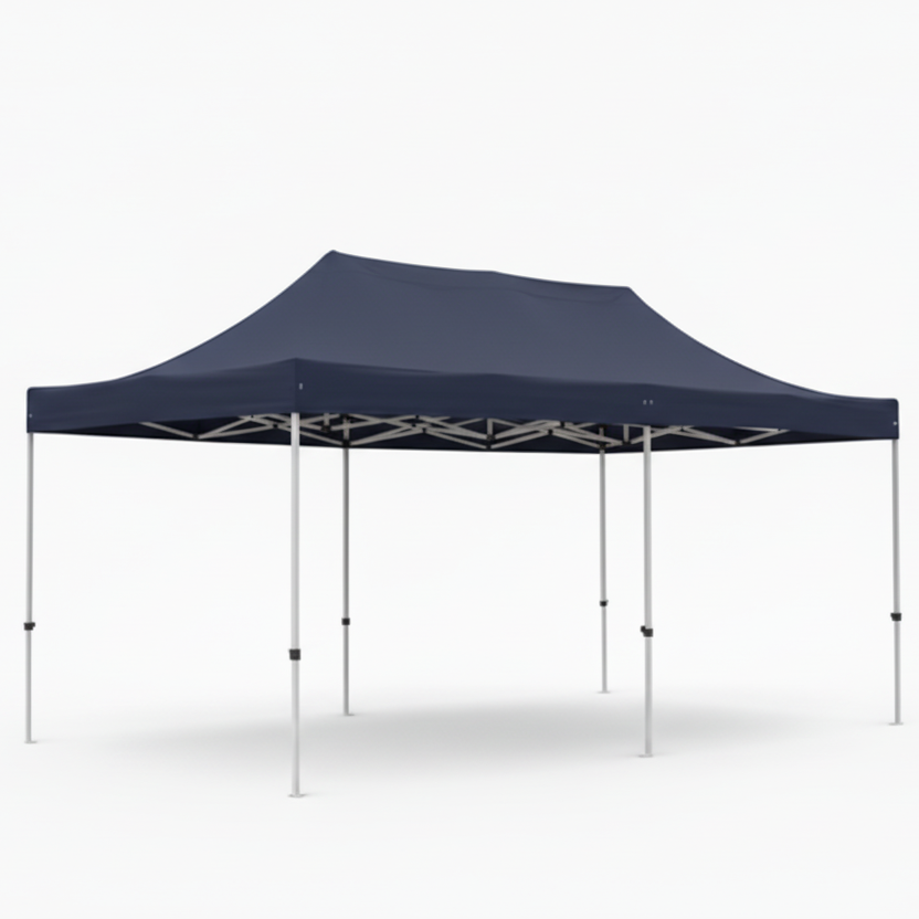 White Coated  Steel Bar Canopy Tent