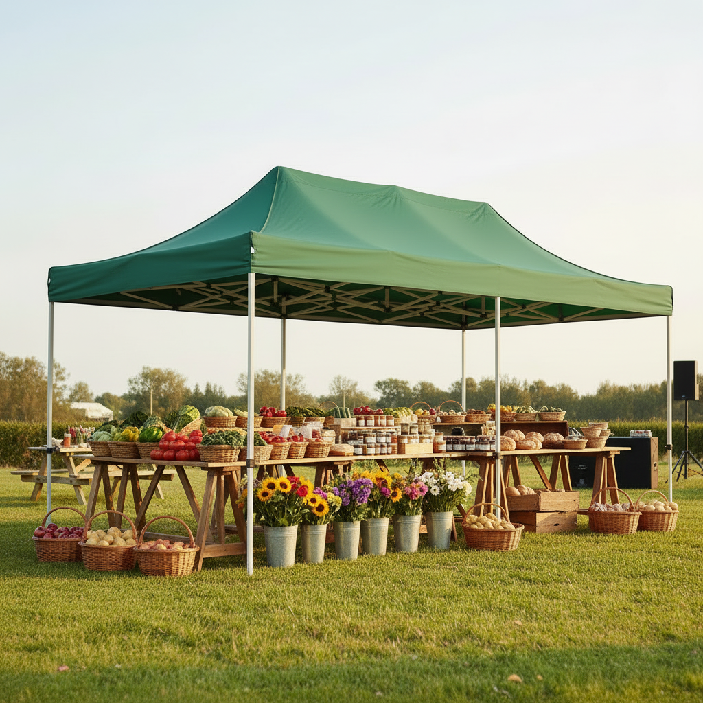 White Coated Bar Steel Tent