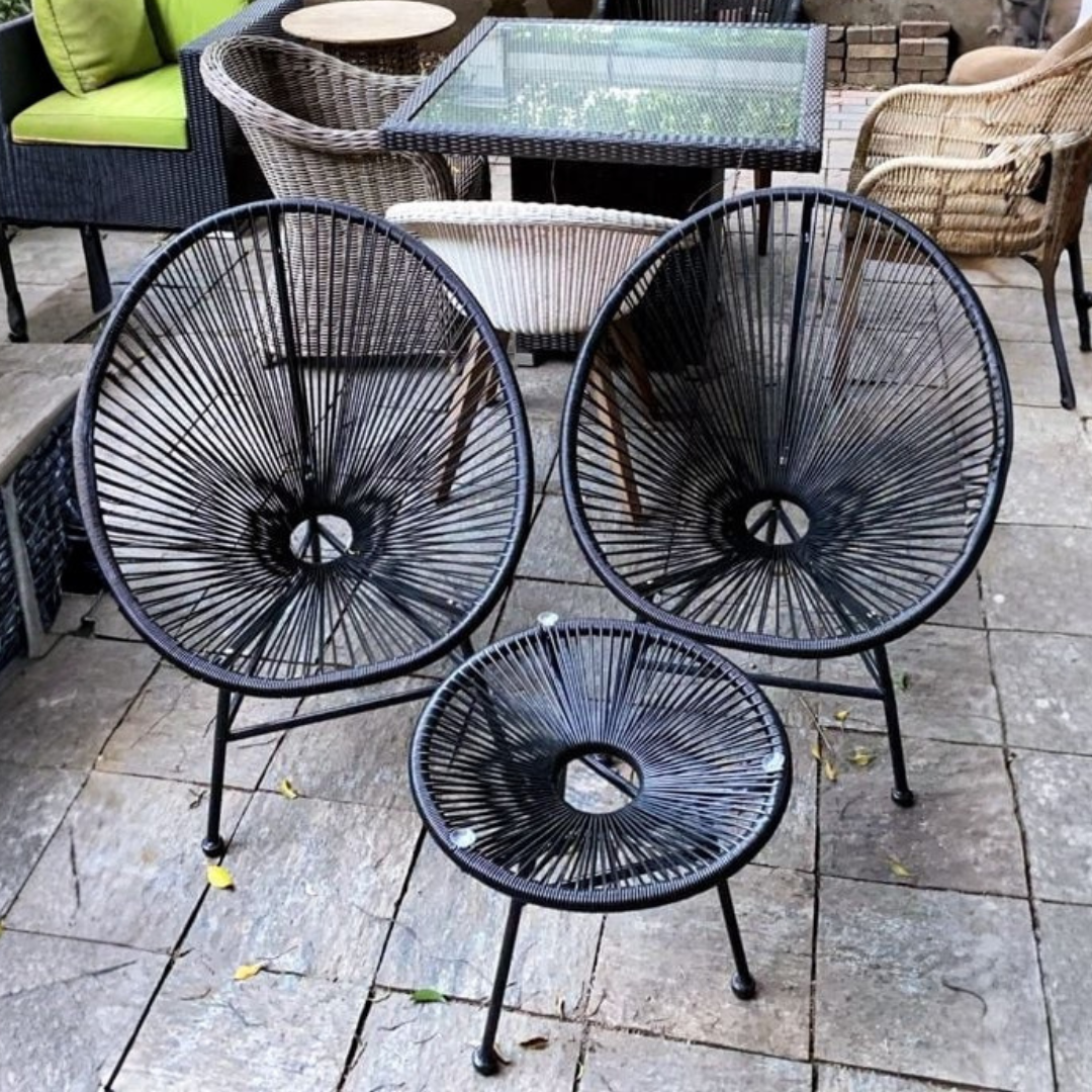 Black Verandah Chair Set