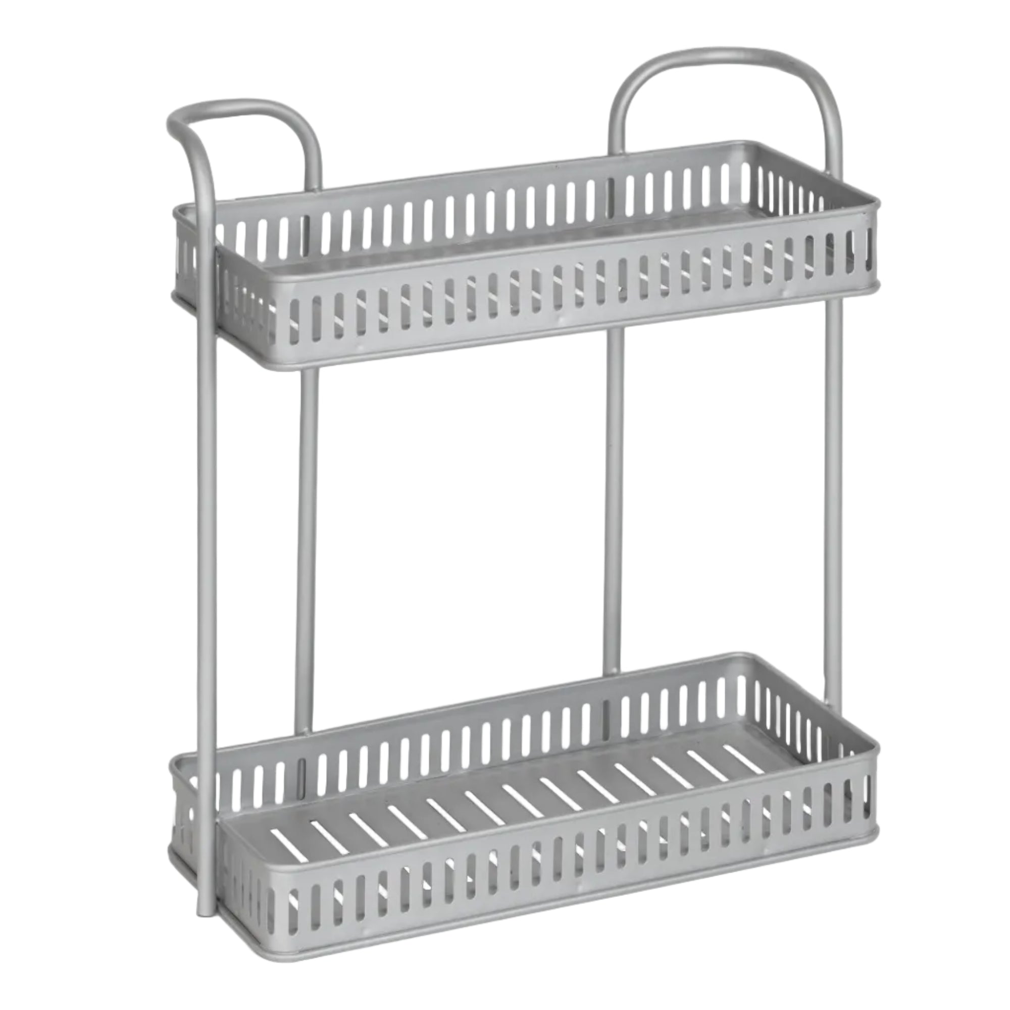 2 Layer White Rectangle Hanging Rack