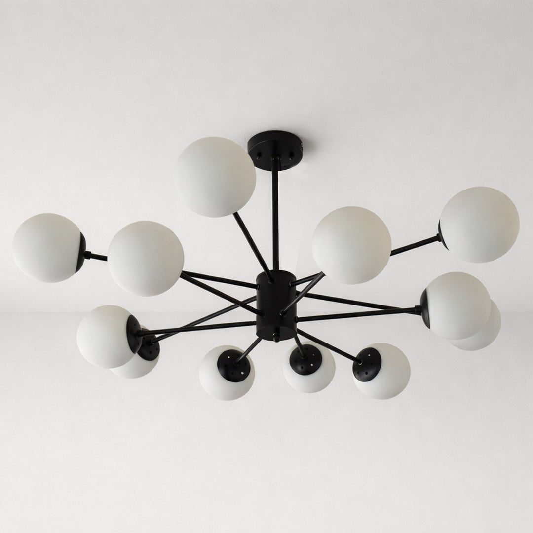 Black 12 Bulbs Ceiling Light
