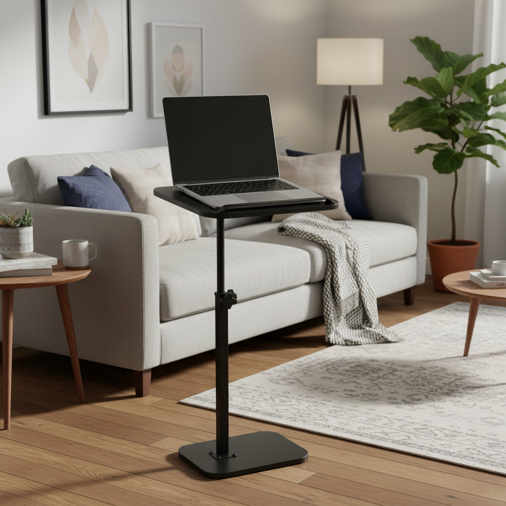 Black Top Rectangle Side Table