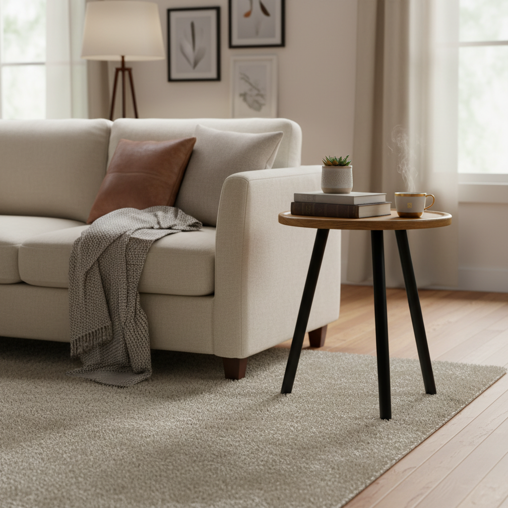 Wood-Top Accent Table