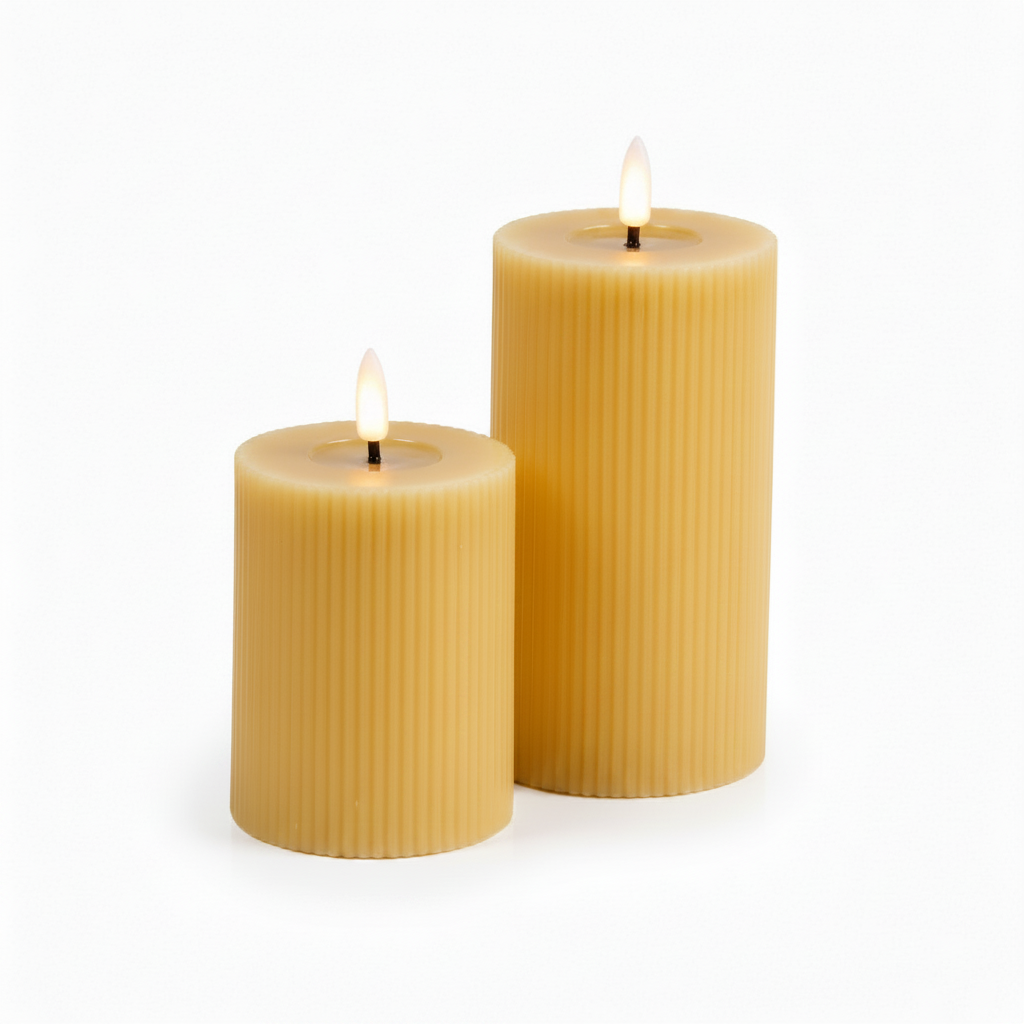 Striped Wax Candle