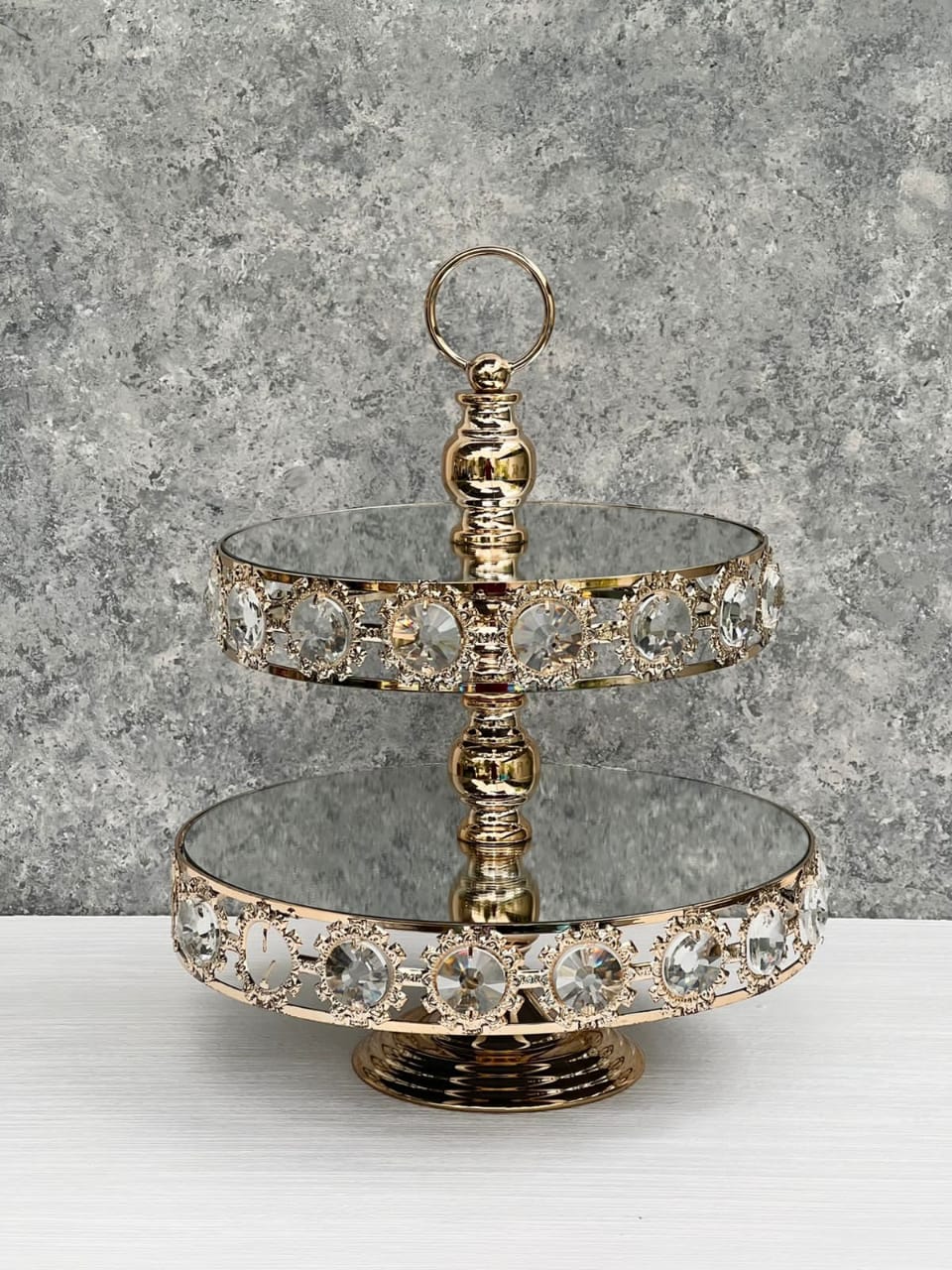 Crystal Two-Tier Stand