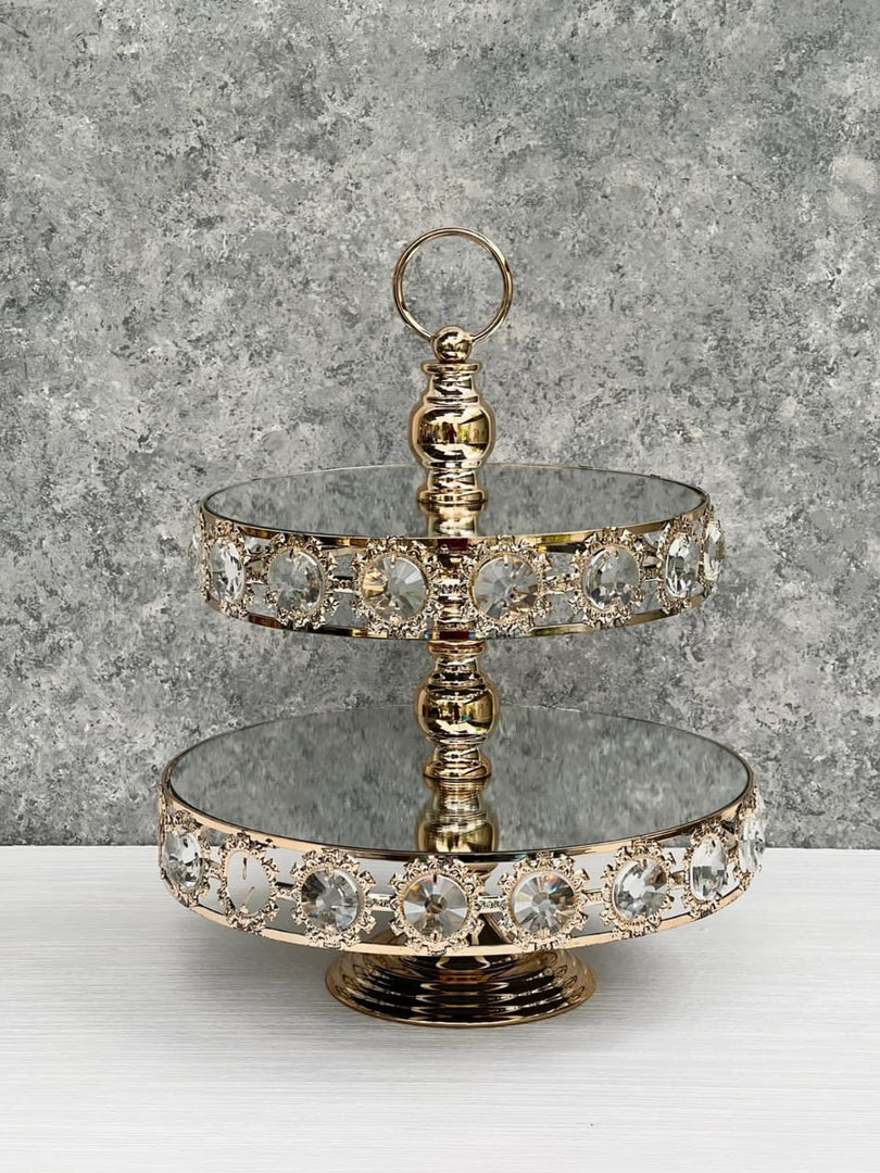 Crystal Two-Tier Stand