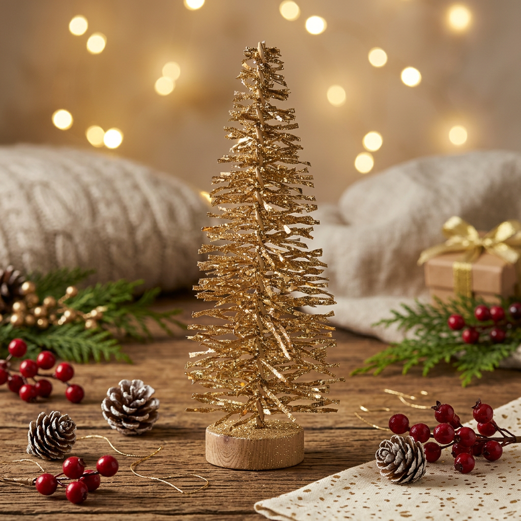 Rosegold Bristle Mini Tree