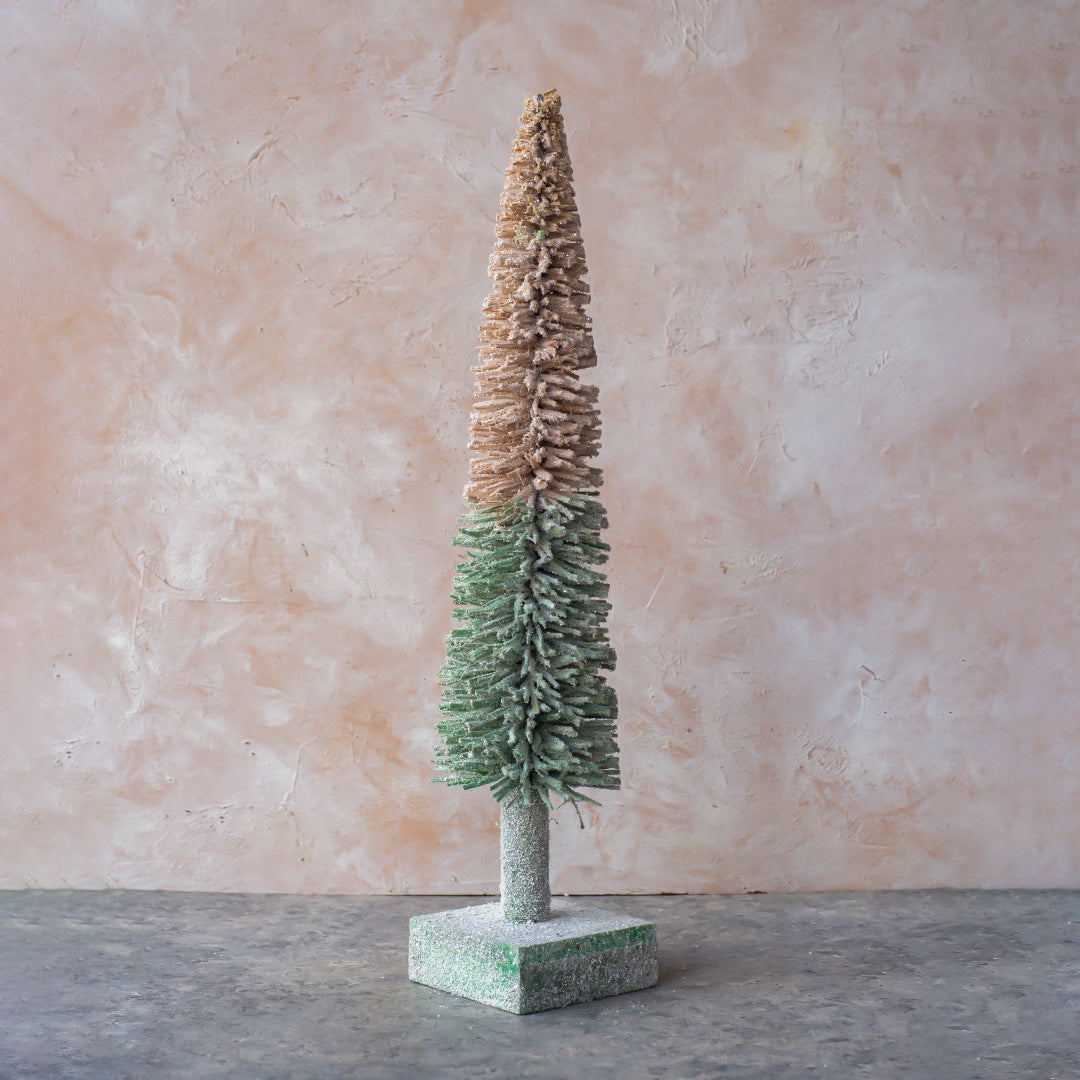 Green white rattan tree 40cm  MIN016