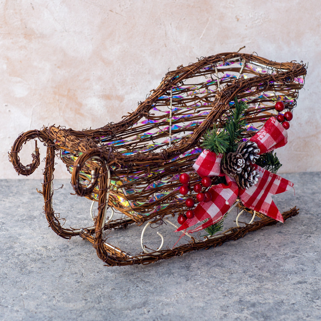35cm x 20cm rattan sleigh