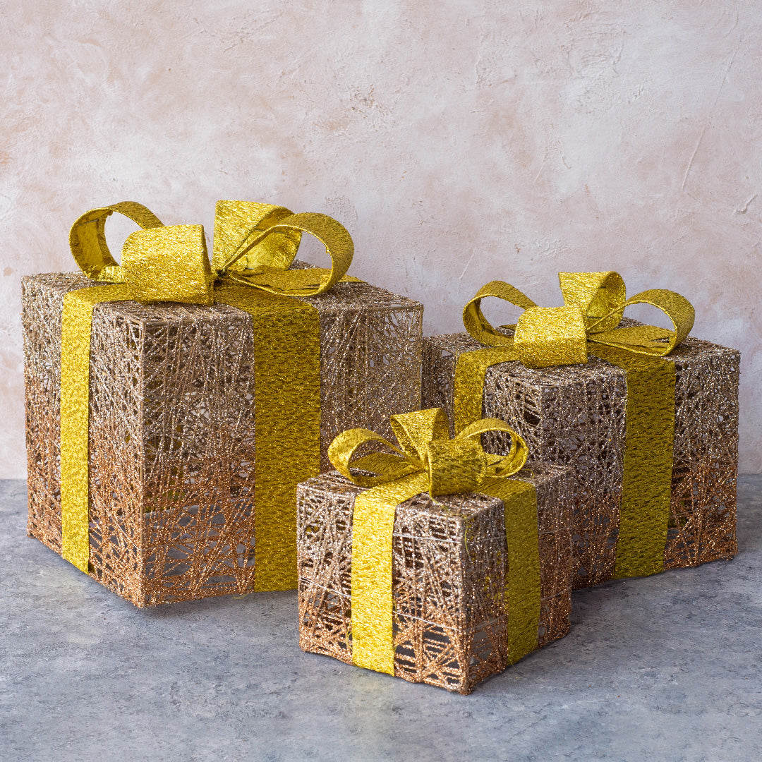 RG LED Gift Box R/Gold LED027