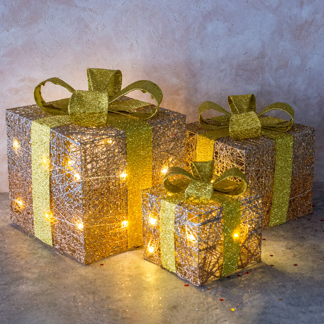 RG LED Gift Box R/Gold LED027
