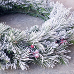 Load image into Gallery viewer, 58cm snow wreath with  LED - Wr021
