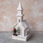 Load image into Gallery viewer, Wooden Church with LED - 38cm LED025
