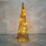 Load image into Gallery viewer, LED Gold Thread Tree 3pc Set LED070
