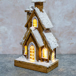 Load image into Gallery viewer, Wooden House with LED - 47cm
