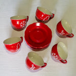 Load image into Gallery viewer, Christmas Cup &amp; Saucer 12pc Set - CER103
