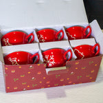 Load image into Gallery viewer, Christmas Cup &amp; Saucer 12pc Set - CER103
