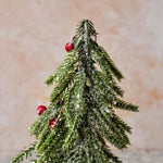 Load image into Gallery viewer, Green plastic tree with red berries 28cm - MIN003
