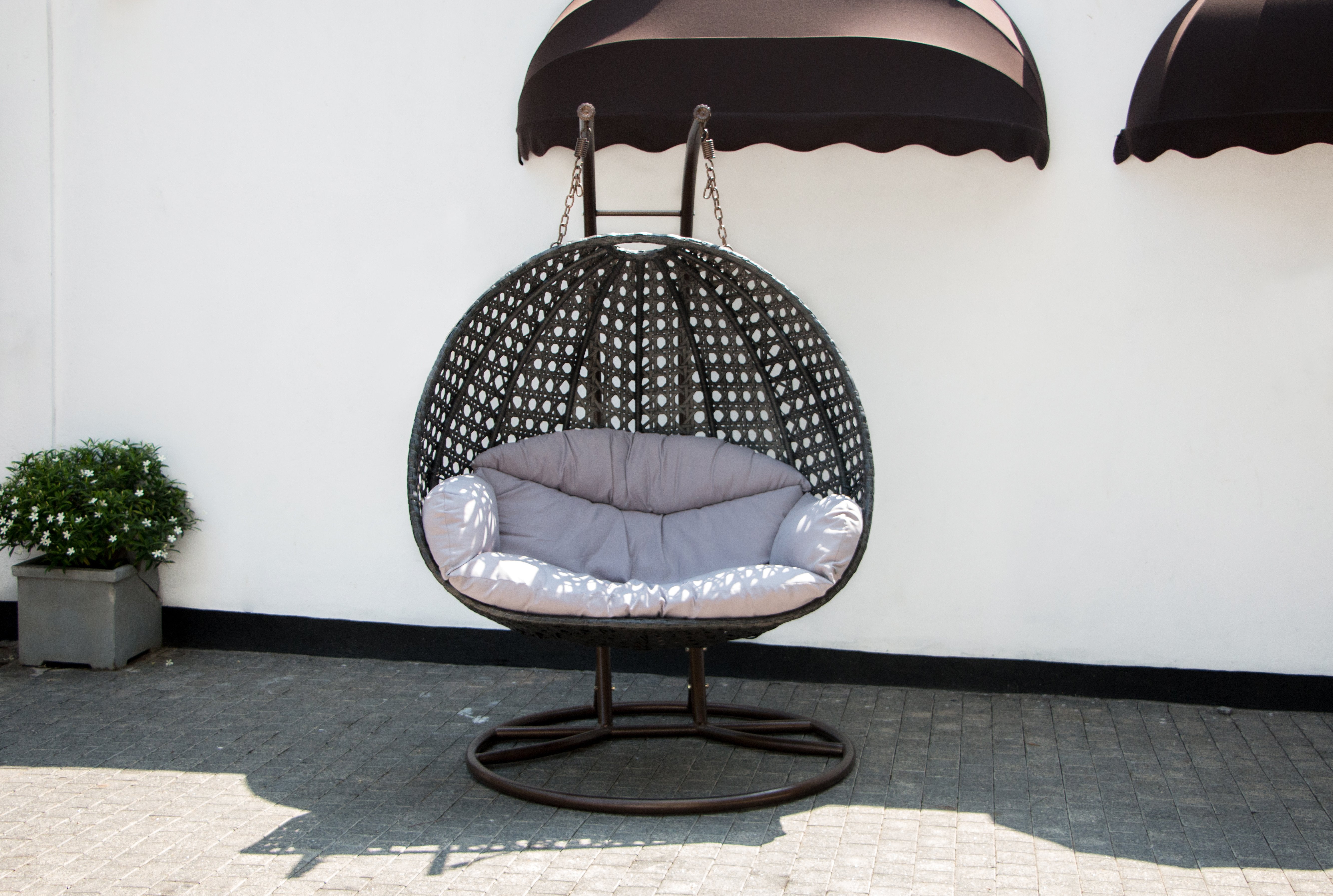Egg-Shaped Two-Person Swing Chair Set