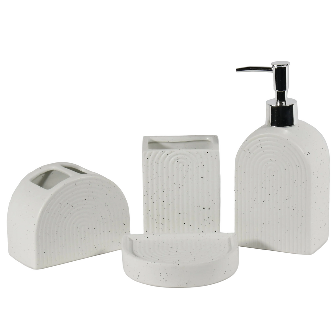 Oval shaped bathroom ceramic set