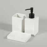 Load image into Gallery viewer, Box shaped white bathroom ceramic set

