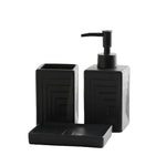 Load image into Gallery viewer, Box shaped black bathroom ceramic set
