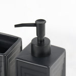 Load image into Gallery viewer, Box shaped black bathroom ceramic set
