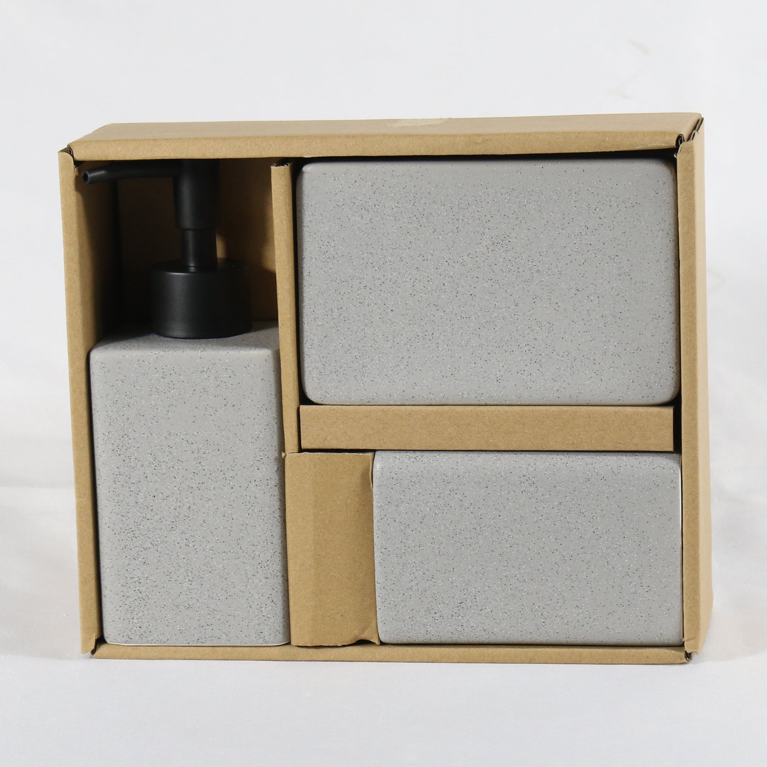 Grey bathroom ceramic set