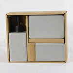 Load image into Gallery viewer, Grey bathroom ceramic set
