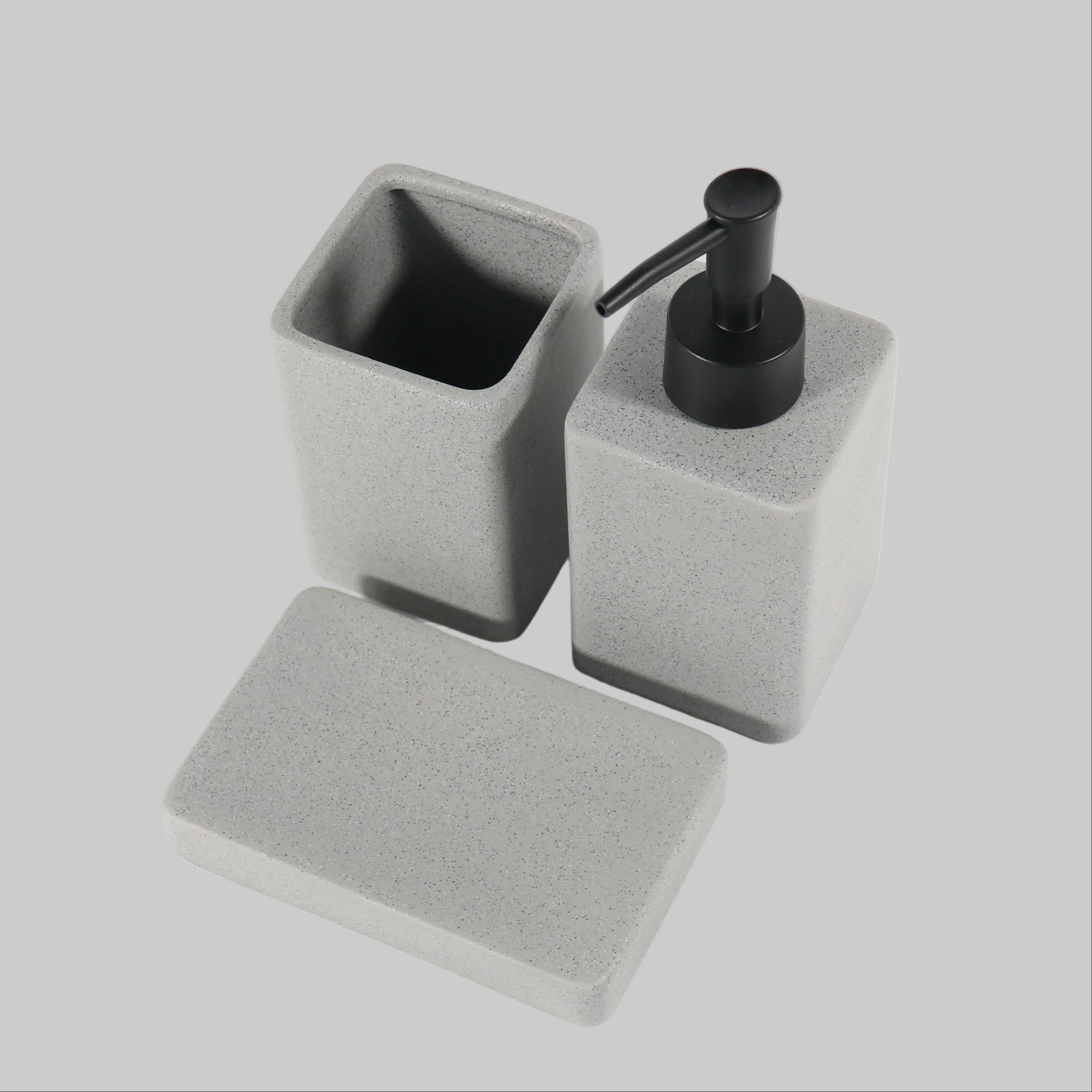 Grey bathroom ceramic set