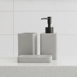 Grey bathroom ceramic set