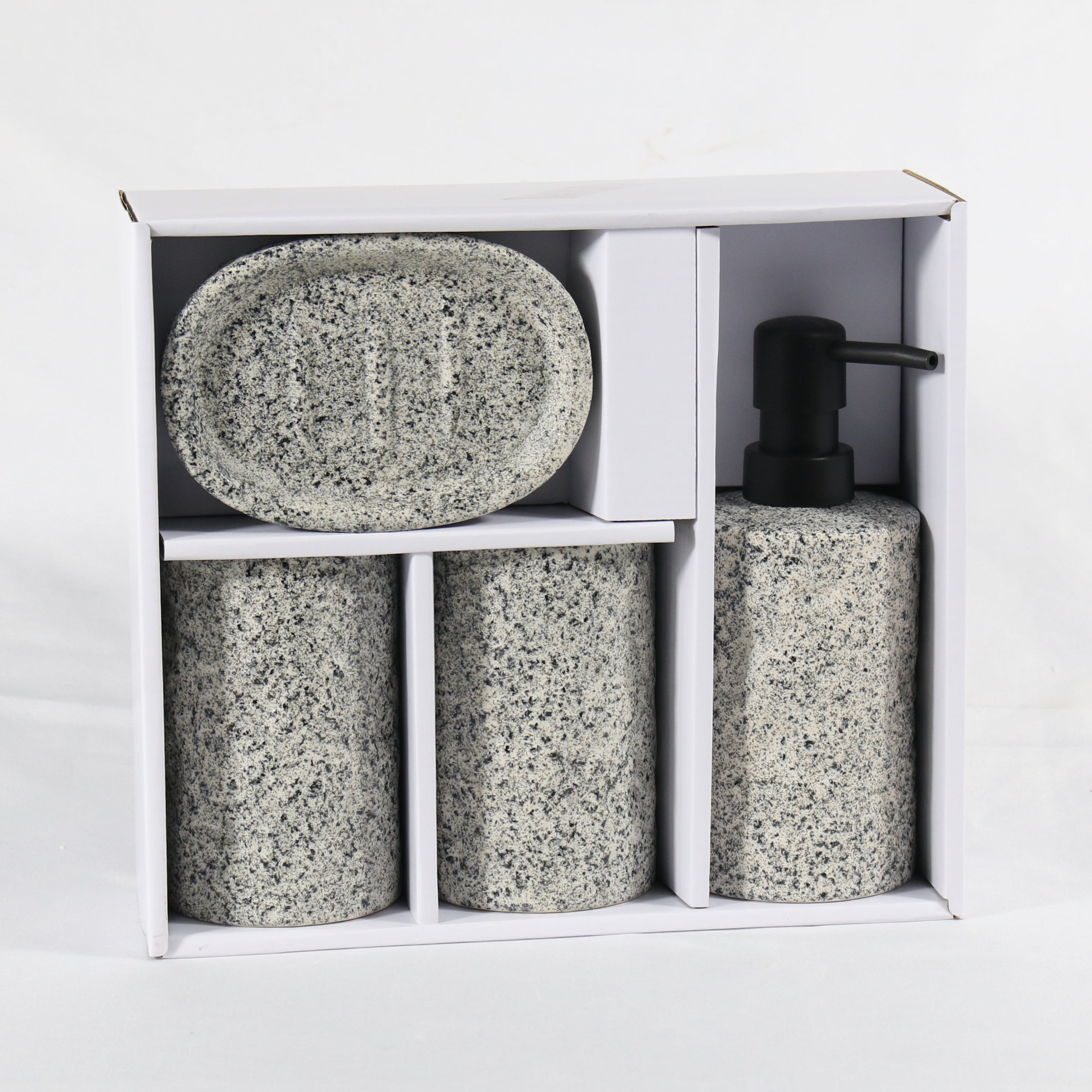 Grey bathroom ceramic set