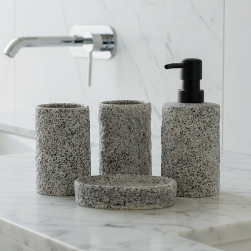 Grey bathroom ceramic set