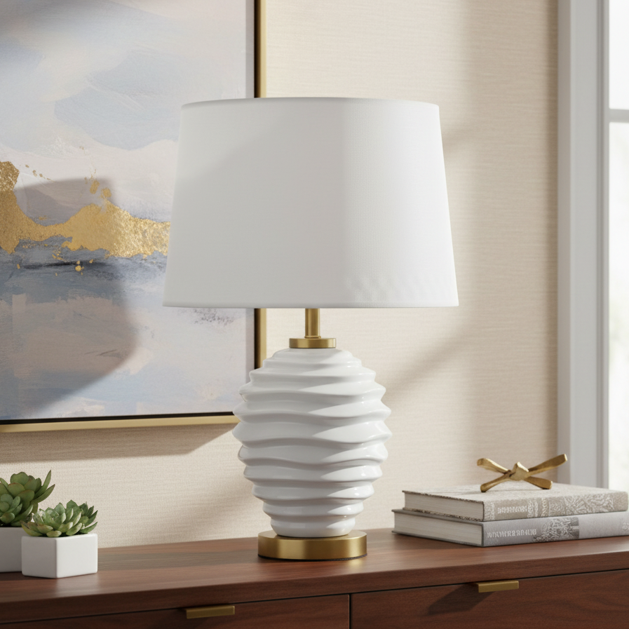 White table lamp