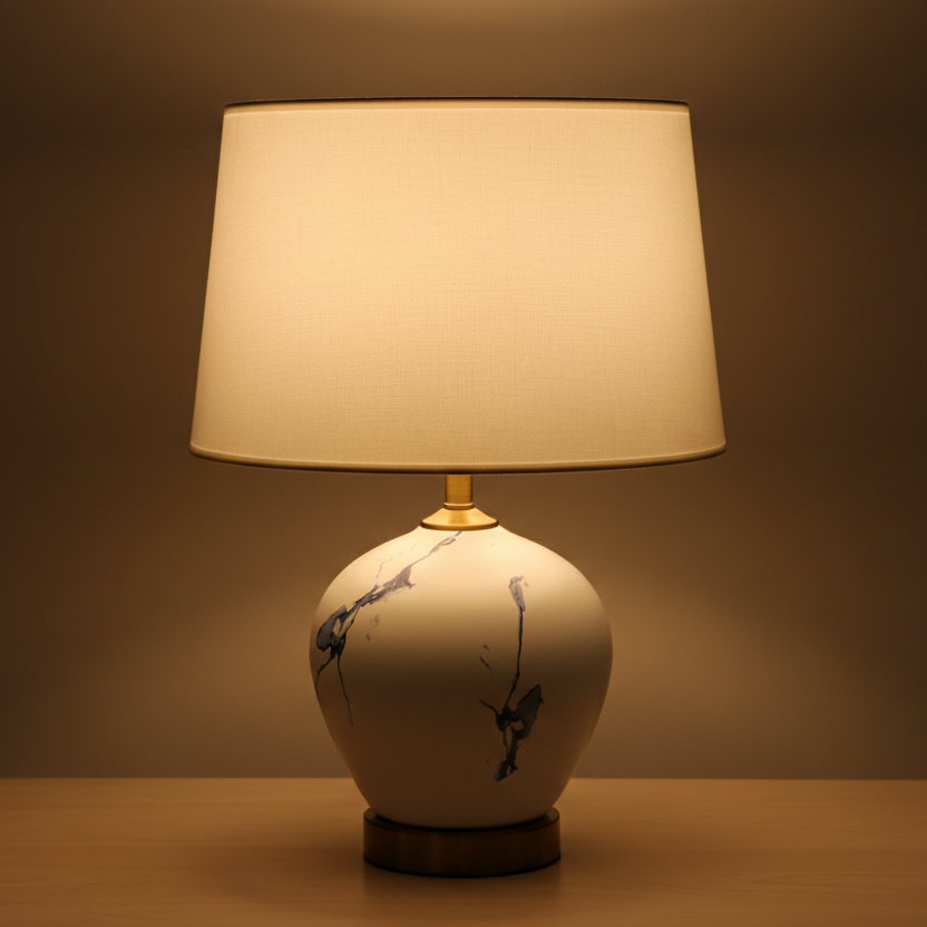 White table lamp