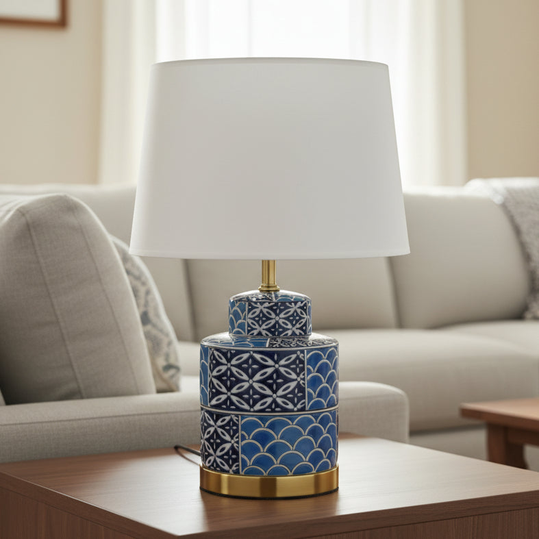 Table lamp blue design