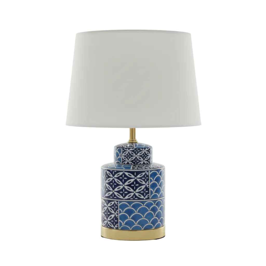 Table lamp blue design
