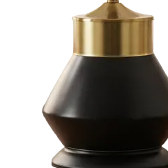 Black and gold table lamp