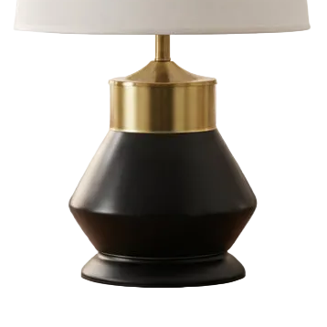Black and gold table lamp