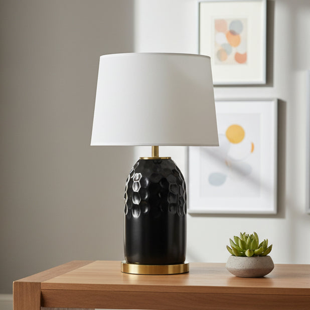black and gold table lamp
