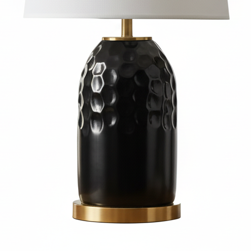 black and gold table lamp