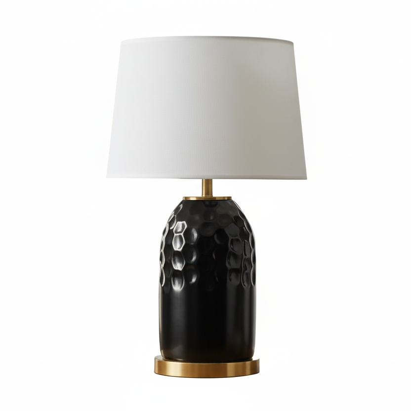 black and gold table lamp