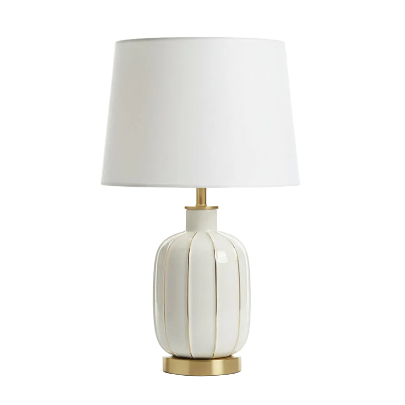 White and gold table lamp