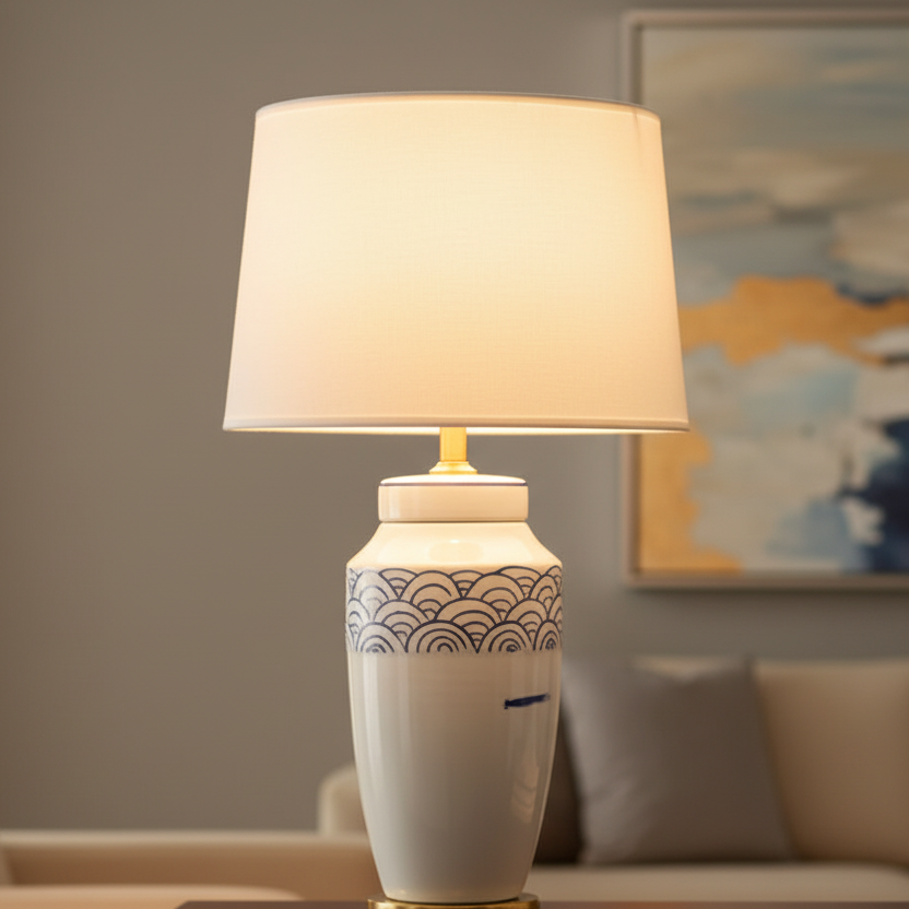 White table lamp