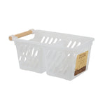 Load image into Gallery viewer, 2 Compartment Storage Box With Wooden Handle
