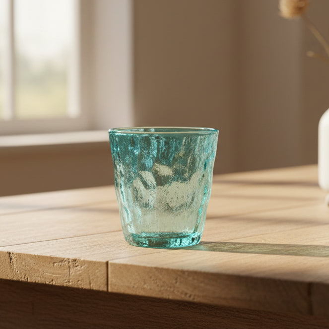 Ice Blue Drinking Glass