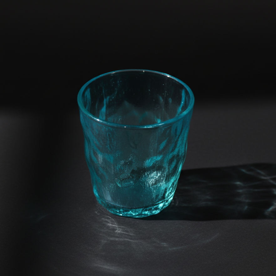 Ice Blue Drinking Glass