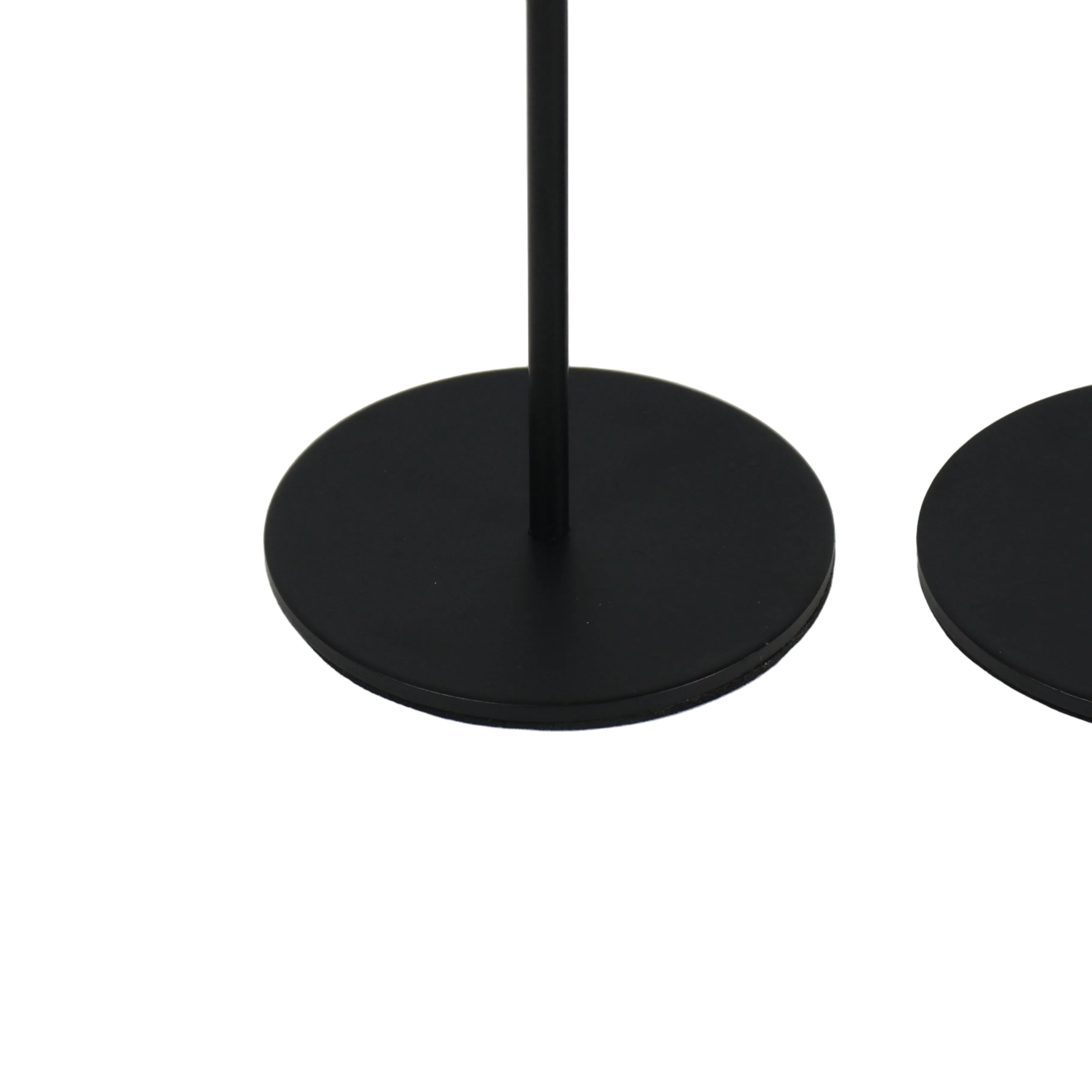 Gold Top Black Taper Candle Holder Set