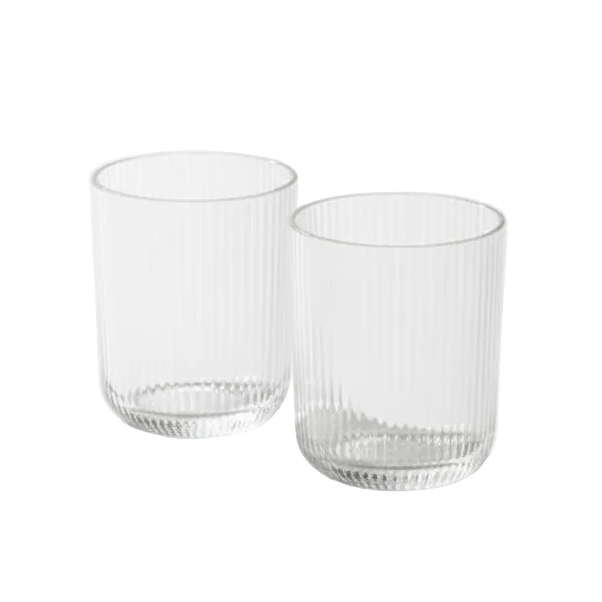 Striped Short Drinking Glass
