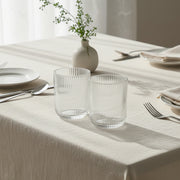 Striped Short Drinking Glass